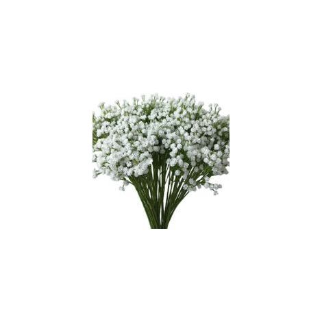 9 künstliche weiße Schleierkrautzweige – künstliche Luftpflanze, dekorative Füllblumen für Sträuße und Tischdekorationen (1/5)