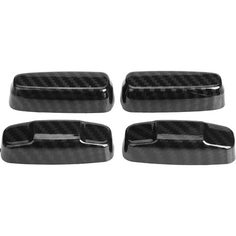 4 pièces Couvercle de bouton de réglage de siège auto style fibre de carbone pour Land Rover Range Rover 2018 (1/5)