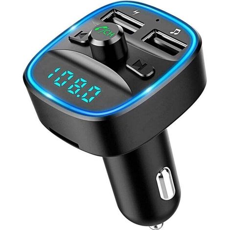 Trasmettitore FM Bluetooth per auto, lettore MP3 5.0, ricevitore, doppia porta USB, slot per scheda U/TF (1/4)