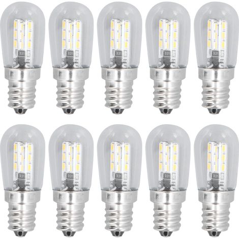Confezione da 10 lampadine LED E12 – in vetro – 500LM – piccola plafoniera/parete – 220V – camera da letto/ufficio