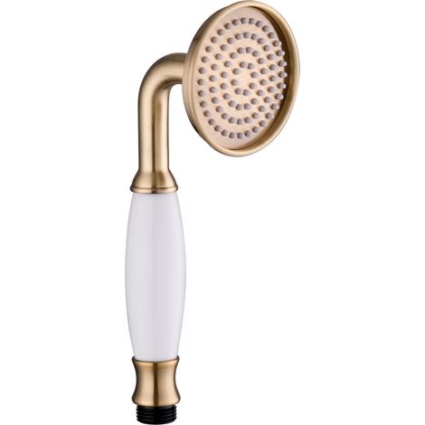 PaulGurkes Nostalgie Duschkopf Handbrause Antik Messing Bronze (1/2)