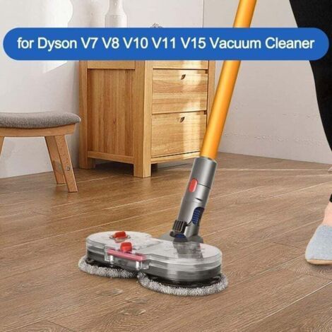Tête de Vadrouille Electrique pour Dyson V15 V11 V10 V8 V7 Aspirateur avec Réservoir D'eau Amovible, 12 Vadrouille Lavable