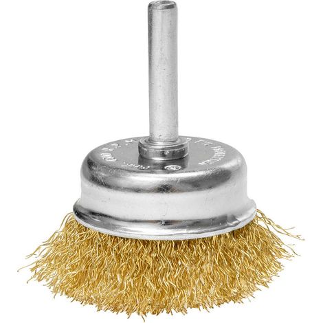 Drahtbürste Graphite wire brush 50 mm Messing beschichtet (1/3)