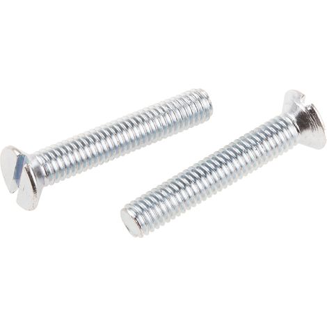 Vis à métaux RS PRO M6 à tête Fraisée fendue en Acier, 35mm ( Prix pour Sachet de 100 )