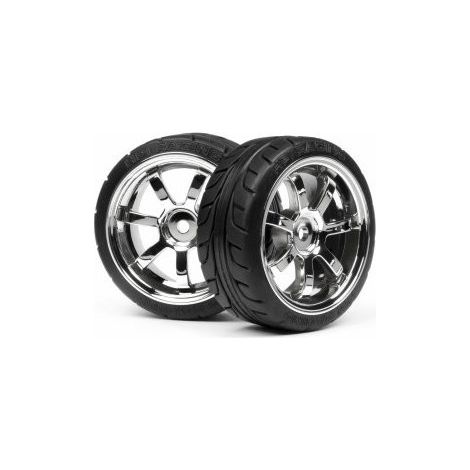 MOUNTED T-GRIP TIRE 26mm RAYS 57S-PRO WHEEL CHROME