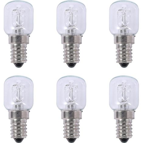 6 ampoules halogènes E14 haute température 500 degrés 25 W pour four à bulles (1/5)