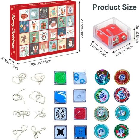 Coffret cadeau surprise de Noël à 24 compartiments, coffret pop-up original pour les fêtes(K001) (1/5)