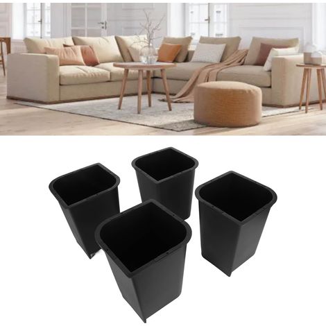 Clous trapézoïdaux en forme de L de 4/8 po pour augmenter la hauteur, demi-pointes supérieures en forme de L, bandes de caoutchouc antidérapantes pour pieds de lit, d'armoire, de canapé, de table, sup (1/5)
