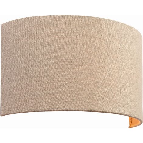Endon Obi - 1 Applique Light Up & Down in tessuto di lino naturale, cotone, E27 (1/4)