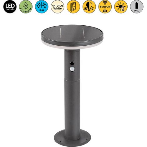 Lampada solare da giardino con sensore di movimento 10W Alaska LED antracite 77018 Rabalux (1/5)