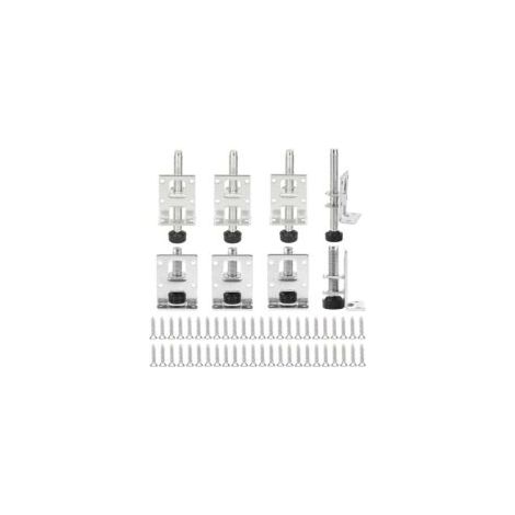 Set di 8 gambe per mobili regolabili, gambe in acciaio da 55 mm + 102 mm, gambe per tavoli, gambe per armadi, altezza regolabile - Crezuo