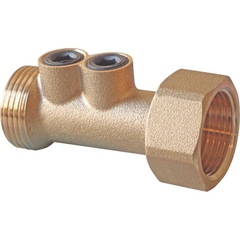 Clapet antipollution à double purge NF - Ecrou tournant - Mâle 20/27 - L = 58 mm (1/2)