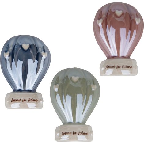 Etm Balloon Magnete Mongolfiera Porcellana 6,5 cm
