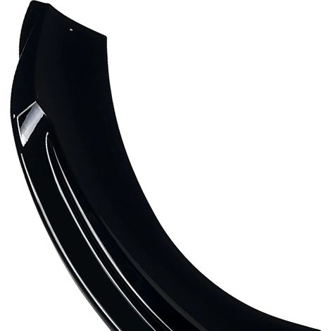 Spoiler anteriore per paraurti, in plastica ABS, ricambio diretto, nero lucido (1/2)