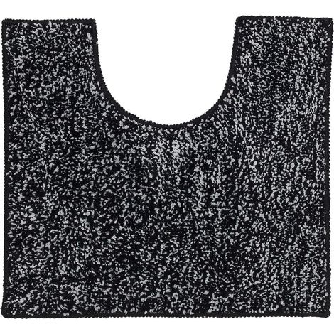 Tapis de Bain Contour WC, Coton, Noir, 50 x 45 x 3 cm (1/5)