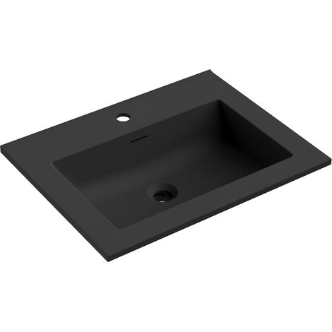 Mexen Otis lavabo empotrado en encimera 61 x 46,5 cm, negro mate - 25186071 (1/3)