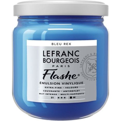 Peinture vinylique - Flashe - Bleu Rex - 067 - Lefranc Bourgeois - 400ml