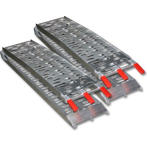 Paire de Rampes de chargement moto pliable 680 kg 220 cm de long (1/3)