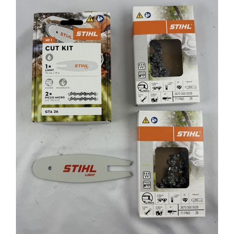 Kit de coupe numéro 1 STIHL 2 chaînes avec guide pour élagueuse GTA 26 (1/2)