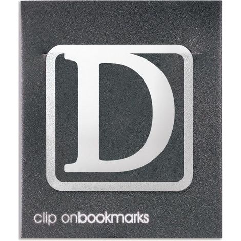 Marque-page en métal - Lettre D à clipser
