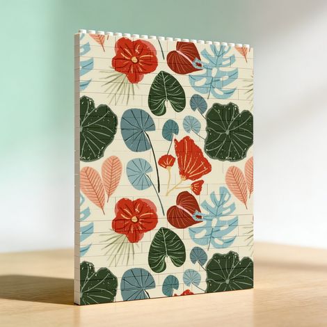 Décoration unique pour la maison : souvenir en blocs pour les familles, en stock (1/5)