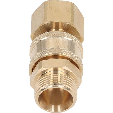 Raccord de nettoyeur haute pression 5000PSI, adaptateur de tuyau de lavage, connecteur femelle mâle M22x1,5mm, bouchon fileté femelle, prise filetée mâle (1/5)