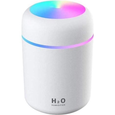 Humidificateur - Nano Pulvérisation - USB Alimenté - 300 ml - Blanc - 25-35 ml/h - 26 dB - Pour Maison Bureau Voiture (1/4)