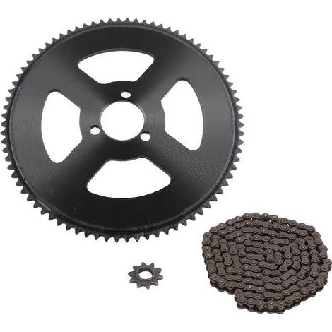 Kit Transmission Velo - Pignon 80 Dents - Pignon 10 Dents - Chaine 146 Maillons - Pour Moteur 1020 - 25H (1/5)