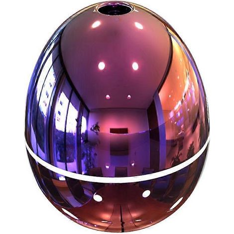 Diffuseur d'huiles essentielles 50 ml, humidificateur d'arômes, mini purificateur d'air, forme œuf, miroir, cristal, atomiseur à pétales frais, USB pour voiture, chambre, salon (rose)-6.00X6.00X8.00CM