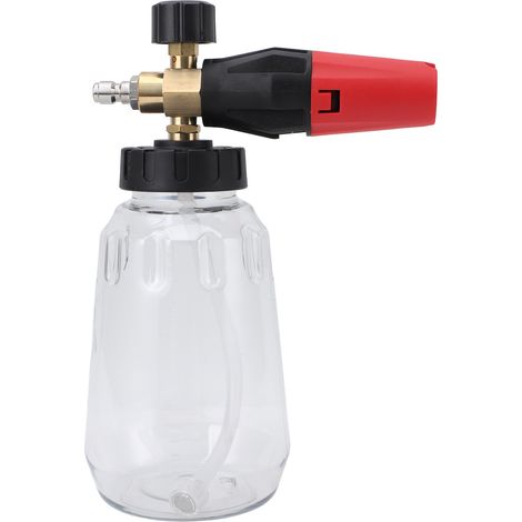 Pulvérisateur de mousse de lavage de voiture, canon de lavage à haute pression polyvalent de 1000ml avec connecteur rapide de 1/4 pouces pour vélo moto camion SUV (1/5)