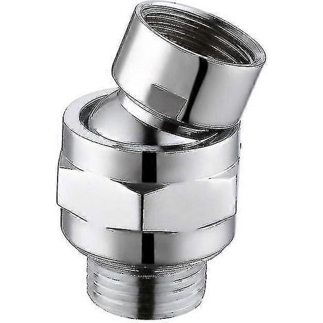 Universeller, verstellbarer Kugelgelenk-Duschkopf aus Messing, G1/2, verchromt, silber, einteilig (1/3)