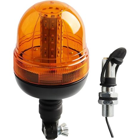 LED Gyrophare Led Tracteur Agricole 12V 24V Orange 3 Modes de Flash Strobe Led pour tracteur Chariots élévateurs Camions UTV Support de montage en I (1/5)