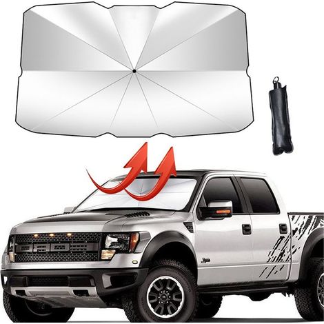 Faltbarer Sonnenschutz für die Windschutzscheibe – UV-Schutz – Für Autos – Mittlere Größe 142 x 79 cm – 1 Stück (1/5)