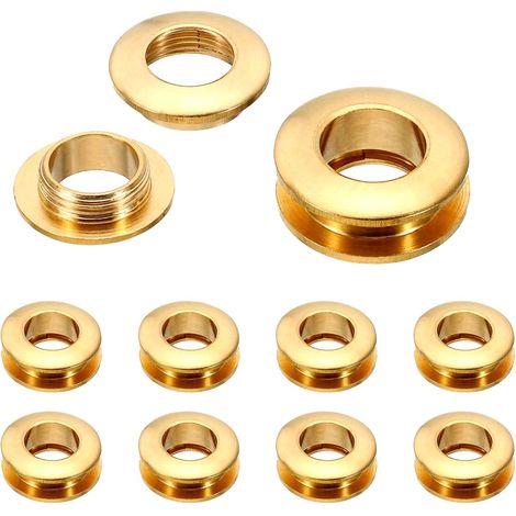 10,5 mm (2/5 pouce) Solide Laiton Trou Œillets, 10 pcs Arc Surface Auto Support Œillets avec Rondelle pour Cuir Artisanat, Laiton Ton (1/5)