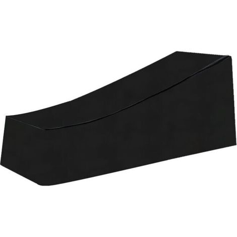 ZVD-Housse pour Chaise Longue de Jardin, Imperméable, Coupe-Vent, Robuste Tissu Oxford 210D Housse de Protection Bain de Soleil, Transat (210x75x40/80cm) - Noir (1/4)