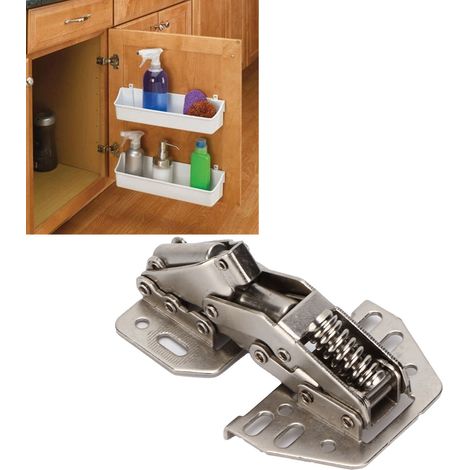 Charnière de porte d'armoire de camping-car, charnière à ressort autoportante à 90 degrés avec fonction d'amortissement hydraulique, amortisseur de fermeture de porte (0100163) (1/5)