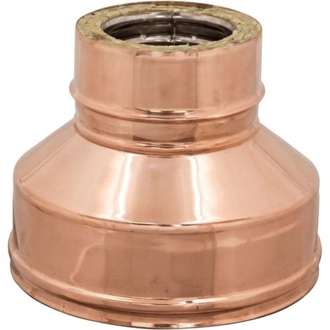 MAKA Riduzione Canna Fumaria Doppia Parete Aria Inox Rame Ø 250 a 200 mm (1/5)