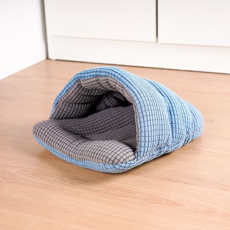 Nid pour chaton bleu 30 cm x 32 cm x 16 cm 1 x panier pour chat pour dormir Matelas rond Panier pour chat Panier lavable (1/5)