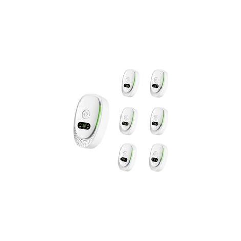 Répulsif à ultrasons (lot de 6) – Anti-souris, rats, moustiques et araignées Répulsif électronique multifonction pour fourmis, cafards et chauves-souris Répulsif à ultrasons 360° en