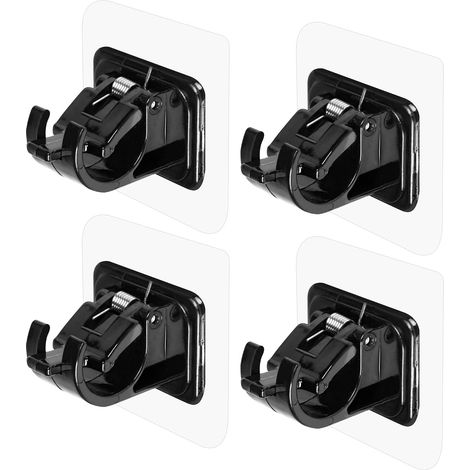Lot de 4 supports de tringle à rideaux autocollants, sans perçage, pour tringle transparente de moins de 2 cm d'épaisseur. (1/5)