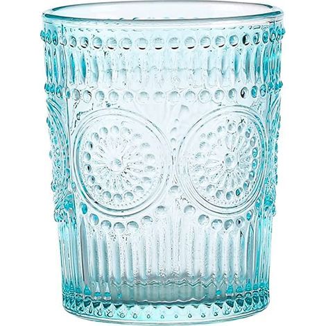 Wasserglas – 300 ml – Saft- und Trinkglas – Vintage-Stil mit geprägtem Muster – 6er-Set (1/5)