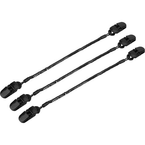 Pinzas negras para sujetar la cinta del sombrero. (1/2)