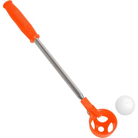 Récupérateur de balles de golf, récupérateur de balles de golf télescopique extensible en acier inoxydable pour l'eau avec pince et ventouse, outil de ramassage, cadeau de golf pour homme (1/5)