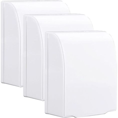 10 pcs Childproof Socket Cover, Waterproof Socket Box, Waterproof Socket Box, Suitable for Bathroom Sockets, Prevents Water from Splashing into the Socket (White) (1/5)