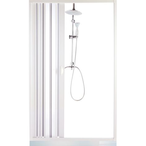 Box Doccia Soffietto da 90/100x185 in PVC Anta Apertura Laterale Reversibile (1/3)