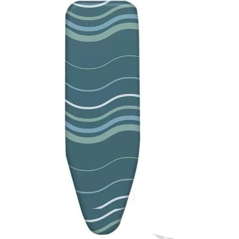 Housse et tapis de table à repasser, housse de rechange pour table à repasser, housse de table à repasser résistante à la chaleur avec bord élastique (110 x 33 cm) - Bleu Vague (1/3)