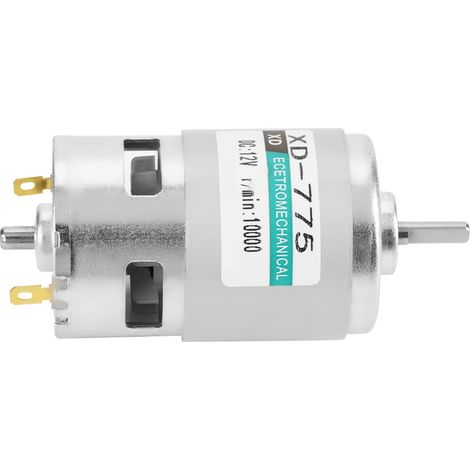 Moteur CC à balais à double roulement à billes haute vitesse et faible bruit XD-775 12V (12V 10000 tr/min) (1/5)