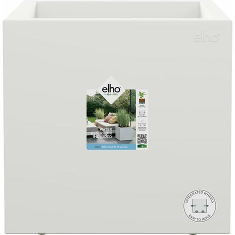 Maceta Elho Blanco Ø 39 cm Plástico Cuadrado Moderno (1/3)