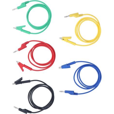 Câble de test léger avec fiches bananes de 4 mm (réf. 70035-1) pour tests électriques 20 A/3 000 V (1/5)