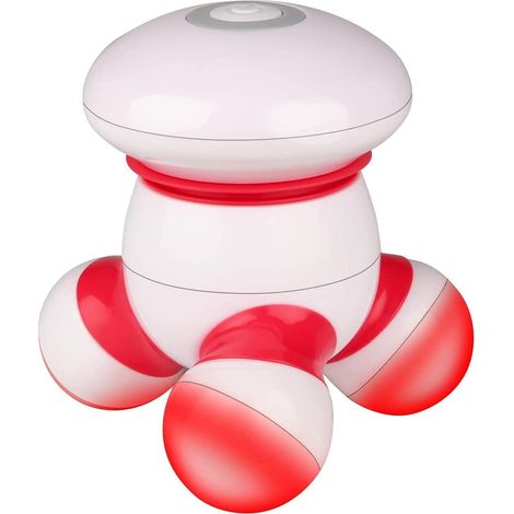 Mini masseur portatif vibrant avec lumière LED, idéal pour la main, la tête, le cou, le dos, les bras, le visage, le soulagement de la douleur (1/4)